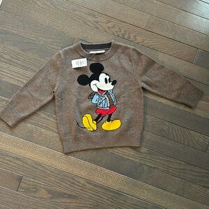Baby Gap/Disney Mickey Mouse sweater. Heather Brown. 18-24 months. NWT.